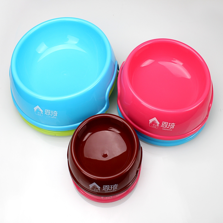 Round Shape Plastic Dog Feeding Bowl